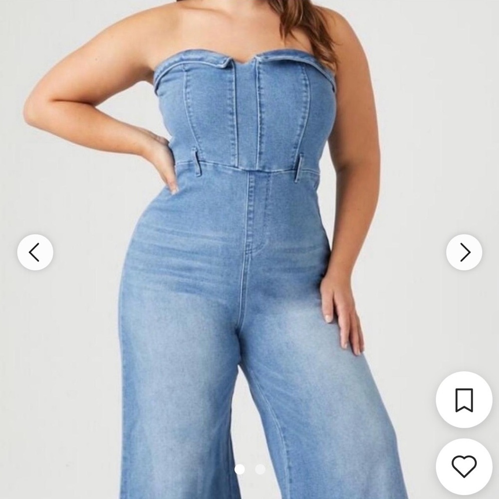 Strapless Denim Jumpsuit